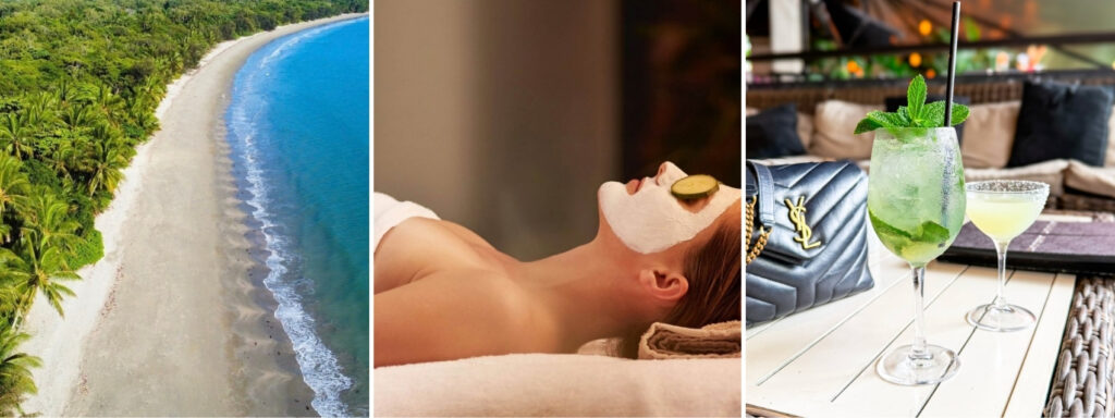Port Douglas girls' getaway featuring a tropical beach, relaxing spa treatment and cocktails.